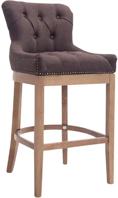 Produktbild von CLP Barhocker Lakewood Stoff, Antik-hell gepolstert antik-hell braun