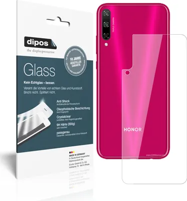 Produktbild von 2x Schutzfolie für Honor Play 3 Rückseite - Anti-Shock 9H Folie dipos Glass Kunststoffglas