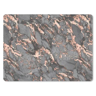 Produktbild von MuchoWow® Mauspad Mousepad Marmor - Rose - Grau - Muster 23x19 cm - Mousepads - Maus Mat - Pad - Mausunterlage - Schreibtischunterlage - Mauspad