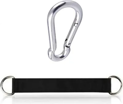 Immagine prodotto di cinghia a carrucola da 28 cm con 1 moschettone, cinghia per appendere attrezzature e accessori per il fitness, cinghia di fissaggio con moschettone per amaca, altalena, altalena ad albero, amache - cinghia per altalena