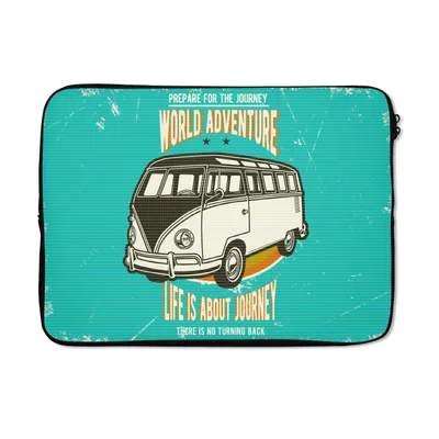 Produktbild von MuchoWow® Laptop Hülle 14 ZollOldtimer - Oldtimer - Auto Laptoptasche - Laptoptasche - Stoßsicher - Schutzhaube