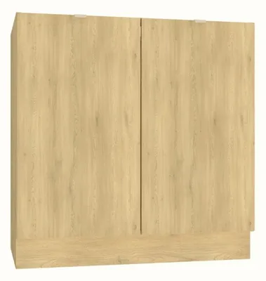 Produktbild von Küchenunterschrank 80 cm - Cremona-Eiche - 2 Türen - ohne Arbeitsplatte - Soft-Close-System