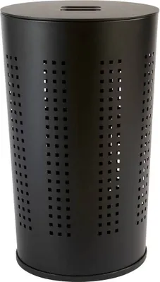 Produktbild von 5 five simply smart - Wäschekorb "glass" aus metall und holz schwarz 45l