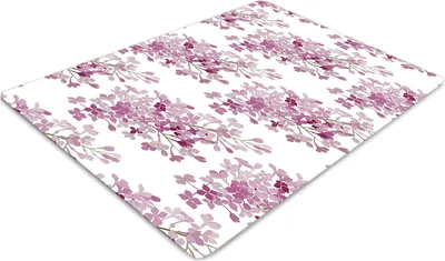 Obrázek produktu pro Ochranná podložka pod židli - Ochranná podložka pod židli - Podložka pod podlahu - 120x90 cm - Růžové květy