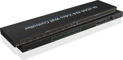 Obrázek produktu pro Řídicí jednotka videostěny kompatibilní se 4K HDMI 4X4 2x2 kompatibilní 1 vstup HDMI a 16 výstupů HDMI 2/4/6/9/16