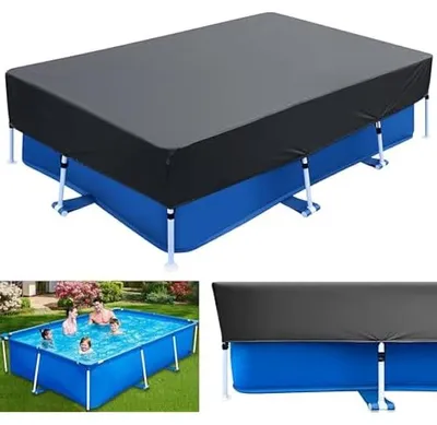 Obrázek produktu pro Obdélníkový kryt bazénu, solární kryt bazénu, 260 x 170 cm, skládací kryt bazénu, plachta na zakrytí bazénu