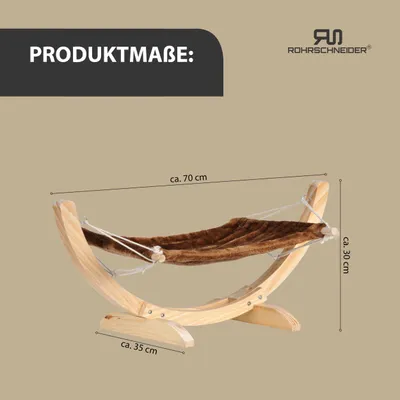 Zdjęcie produktu dla Hamak dla kota Cat Relax | Miejsce do spania dla kota | Legowisko dla kota | Koszyk do spania dla kota | Hamak dla kota, kolor: brązowy