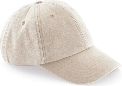 Produktbild von Beechfield B655 | Low Profile Vintage Cap / 6-Panel-Design - Farbe: Vintage Stone - Größe: One Size