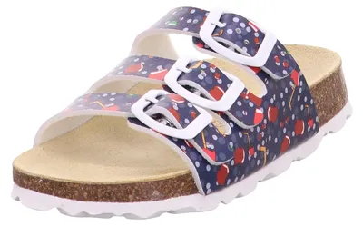 Produktbild von Superfit Mädchen Fussbettpantoffel Hausschuh, Blau Rot 8050, 24 EU