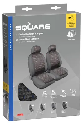 Produktbild von LAMPA Square Sitzschonbezug Vorne Polyester Blau Sitzbezug