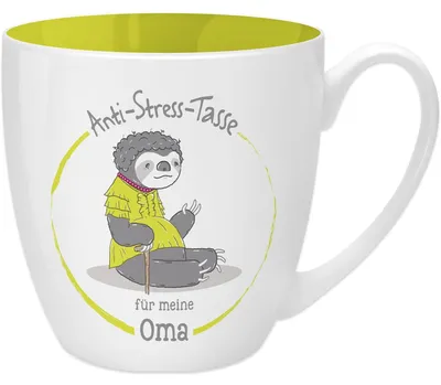 Produktbild von GRUSS & CO Anti-Stress-Tasse Motiv "Oma" | Tasse mit Spruch, 45 cl, New Bone Chi