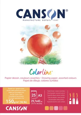 Zdjęcie produktu dla Canson Colorline, Papier artystyczny, 150 g/m², 25 ark.