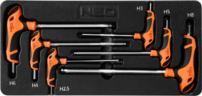 Produktbild von Sada šestihranných klíčů NEO TOOLS, 6 kusů s praktickým držákem - H2, H2.5, H3, H4, H5, H6, H8, H10, ideální pro přesné šroubování