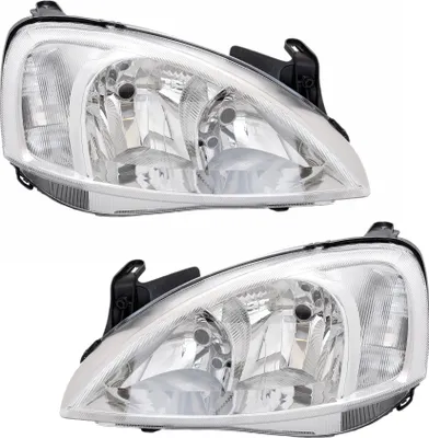 Produktbild von TYC Scheinwerfer Set für Opel Corsa C 2000-2003 H7 Frontscheinwerfer + Stellmoto