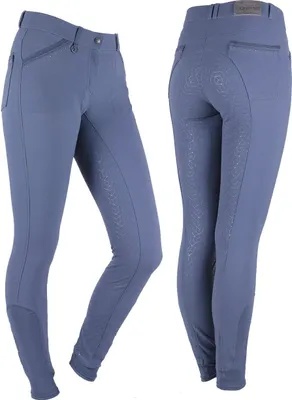 Produktbild von QHP Reithose Loureen steel blue Vollbesatz , QHP_19_Gr.:36