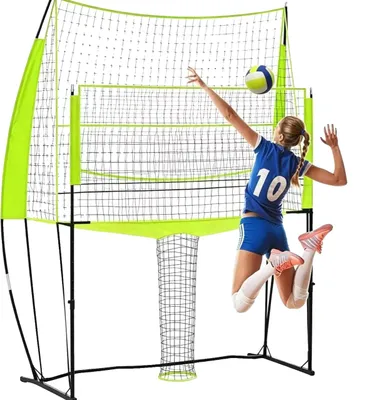 Immagine prodotto di Rete da pallavolo, regolabile in altezza, attrezzatura da allenamento resistente, colore verde neon