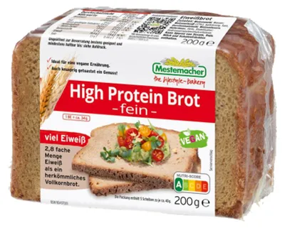 Immagine prodotto di Mestemacher Pane proteico alto fine 5 fette vegan 200g