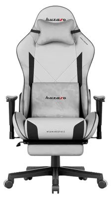 Immagine prodotto di Huzaro Force 5.7 Grey - Sedia da gioco, braccioli 2D, inclinazione 155°, cuscino cervicale e lombare, poggiapiedi,  SGS, 136 kg