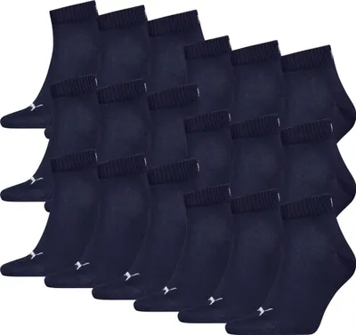 Produktbild von 18 Paar Uni Puma Quarter kurze Sportsocken in Navy Größe 43-46