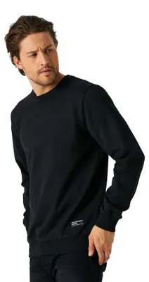 Produktbild von COMEOR Sweatshirt Herren Pullover Ohne Kapuze (Schwarz XL)