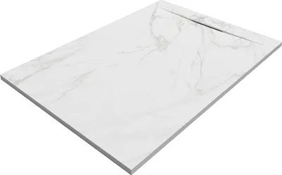 Produktbild von SANYCCES SIENA Rechteckige Duschwanne SanyDur Gel Coat 160 x 100 cm, Calacatta