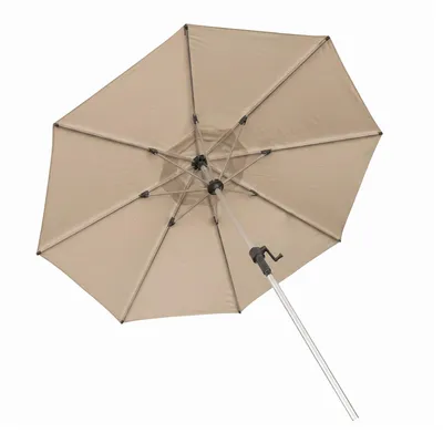 Produktbild von anndora Sonnenschirm rund Ø 2,5 m UV-Schutz UPF 50 Kurbelsystem Dark Natural