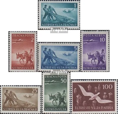 Produktbild von Briefmarken Triest - Zone B 1949 Mi 5-11 (kompl.Ausg.) postfrisch Flugpostmarken