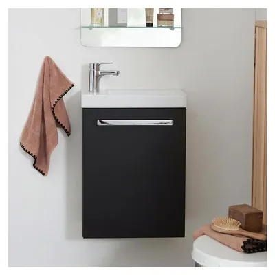 Immagine prodotto di Set lavabo sospeso Nevada con rubinetto cromato