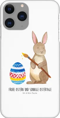 Produktbild von Mr. & Mrs. Panda Iphone 11 Pro Handyhülle Hase Eier Malen - Weiß - Geschenk, Ostern, Frohe, Kaninchen, Ostergrüße, Osterhase, Handy Case, Premium Kunststoff