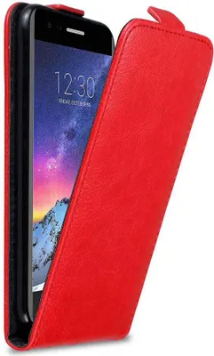 Produktbild von Cadorabo Hülle für LG K8 2017 Schutz Hülle in Rot Flip Etui Handyhülle Case Cover