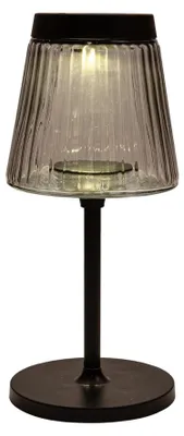 Anna´s Collection Solar Tischlampe Glas LED schwarz 15x14,5cm 1 Stück