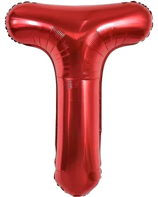 Productafbeelding van Rode Folienballon Letter T - 100 cm (40 inch) voor Feestdecoratie