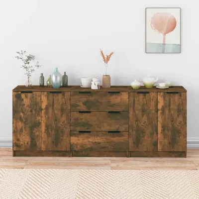 Imagen del producto de Vestidor de madera de roble ahumado: un armario elegante para el salón y el dormitorio
