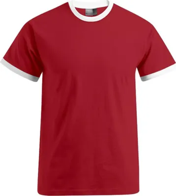 Produktbild von Kontrast T-Shirt Herren, Rot-Weiß, L