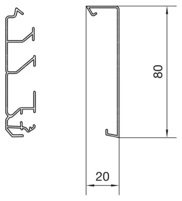 Produktbild von 2 Meter Tehalit Unterteil SLH 200801 SLH200801