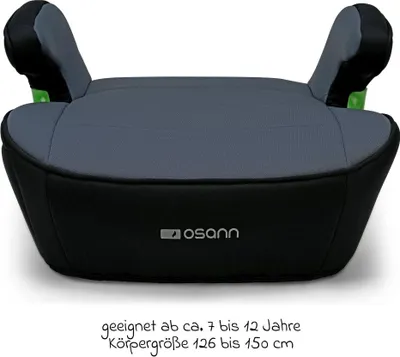 Immagine prodotto di Osann Junior i-Size seggiolino senza Isofix per bambini (126-150cm) - Nero