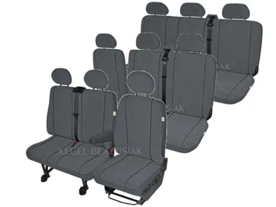 Produktbild von Ford Transit 9 - Sitzer Sitzbezüge Schonbezüge Sitzschoner Set in Grau