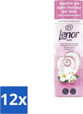 Produktbild von Lenor Light – Duftverstärker – Jasmin – Non-Stop-Frische – 19 Wäschen - Vorteilspack - 12 Stücke