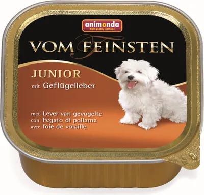 Produktbild von ANIMONDA Vom Feinsten Junior Poultry liver - nassfutter für Hunde - 150g