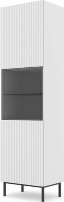 Obrázek produktu pro FURNLUX Skříňka Ravenna B bílo-černá 60 cm / Hlavní barva: bílá / Rozměry: 60 x 217 x 42 cm