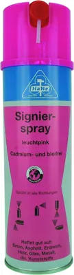Produktbild von HaWe Signierspray 500 ml, Markierungsfarbe, Signalfarbe, Markierspray, schnell trocknend - in verschiedenen Farben Farbe:pink