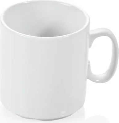 Produktbild von 6x Becher Tasse, 290 ml, weiß, Porzellan, Kaffeetasse