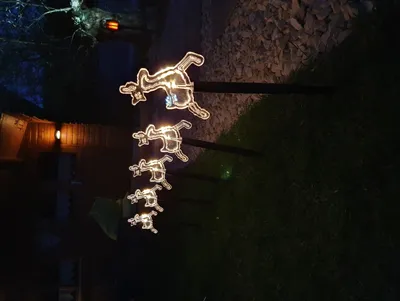 Produktbild von Pałeczki świetlne LED renifer zestaw 5 ciepły biały, IP44, bateria z timerem