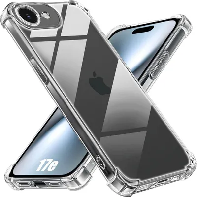 Image de Coque pour iPhone 17e, Protection Silicone Antichoc Slim Coins Renforcés Transparent