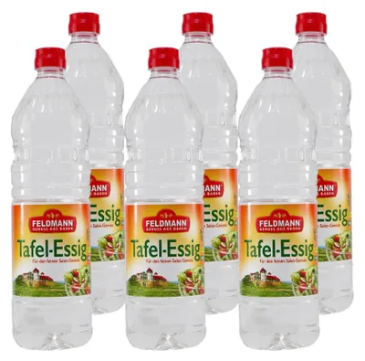 Produktbild von Feldmann Tafel-Essig -hell- (10 x 1,0L)