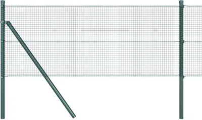 Produktbild von vidaXL Zaunpfosten Grün aus pulverbeschichtetem Stahl 1000 x 3,2 x 60 cm wetterbeständig