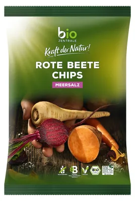 Zdjęcie produktu dla Organiczne chipsy z buraków chrupiące, delikatne, ziemiste, lekko solone i pyszne 90g