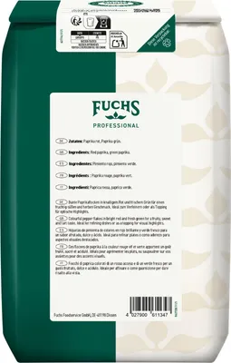 Produktbild von Fuchs Foodservice Paprikaflocken rote und grüne Packung 800g