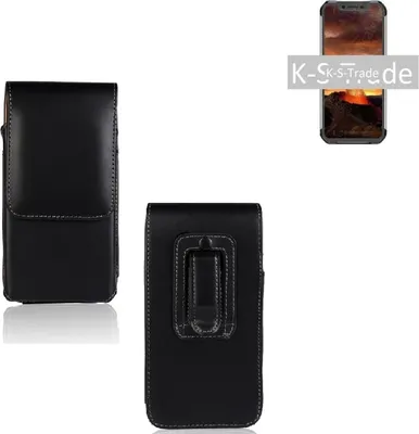 Produktbild von K-S-Trade Gürteltasche kompatibel mit Huawei Y6 (2018)  Schutz-Hülle Handy-Hülle mit Magnetverschluss  Holster in schwarz