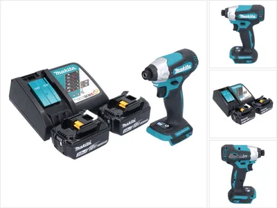 Produktbild von Makita DTD 157 RF Akku Schlagschrauber 18 V 140 Nm 1/4" Brushless + 2x Akku 3,0 Ah + Ladegerät